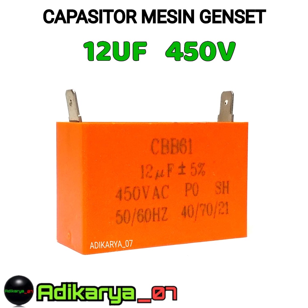 Capasitor Kapasitor Genset 12UF 16UF 24UF 20UF Capasitor Genset ET900 - 950 BODY KECIL