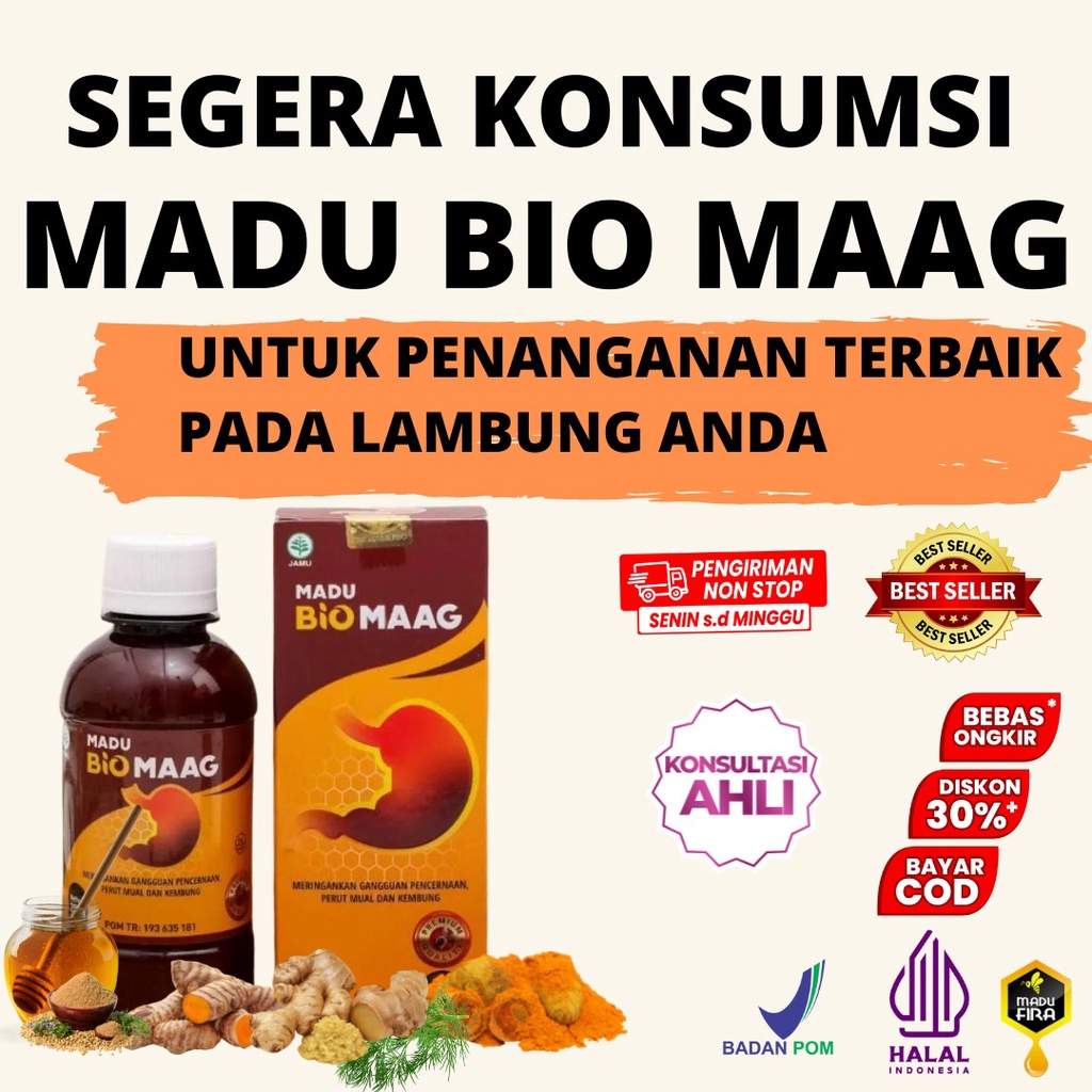 Madu Biomag | ASLI | Atasi masalah asam lambung | Gerd