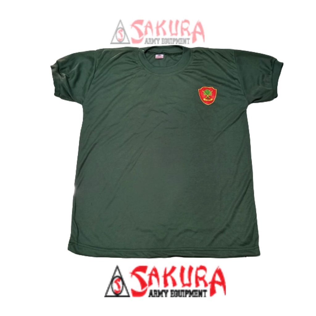 Kaos Oblong Linmas Hansip Hijau Gelap