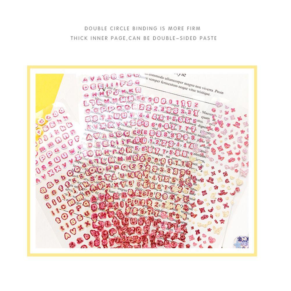 Agustina Alphanumeric Sealing Sticker Kreatif Adhensive DIY Stiker Scrapbooking Foto Alat Tulis Stiker Dekoratif