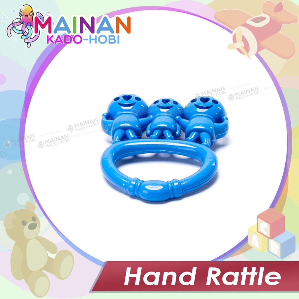 MAINAN EDUKASI BAYI RATTLE BABY KERINCINGAN TANGAN KARAKTER ANAK