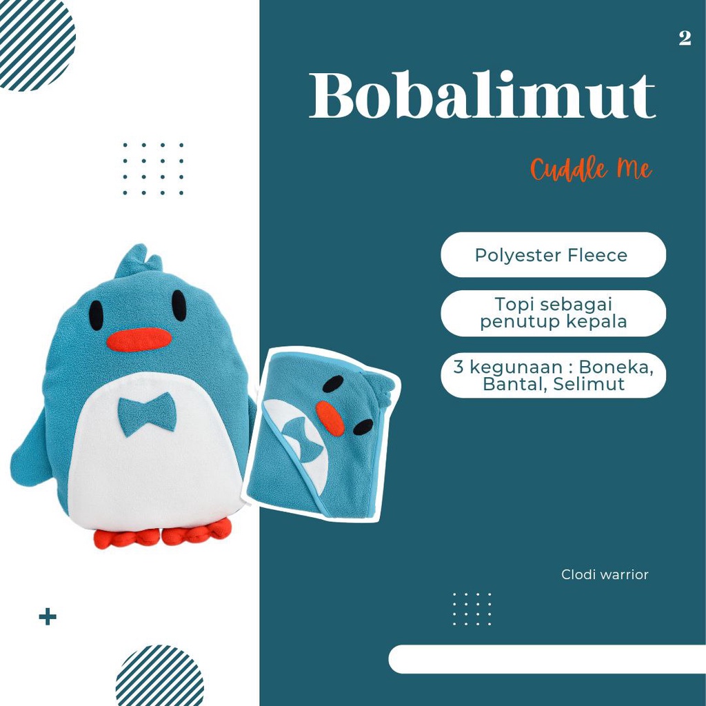 CUDDLE ME BOBALIMUT Boneka bantal selimut bayi multifungsi Balmut