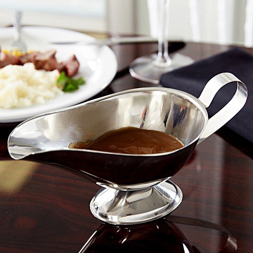 Gravy Boat 8oz Tempat saos steak stainless mangkok perahu 240ml