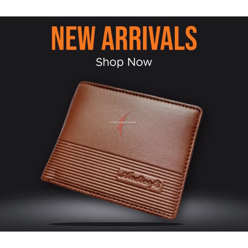 Dompet Pria Kulit Sintetis Polos Free Box Model Terbaru Elegant Murah