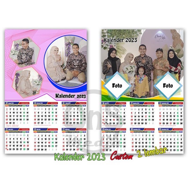 

kalender custom / kalender foto 2 lembar
