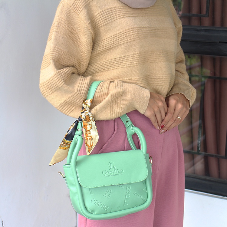 Luna Aura Shoulder Bag Wanita Pita Syal Lavina Tas Slempang Bahu Wanita kekinian Tas Mewah &amp; simple Tas ootd