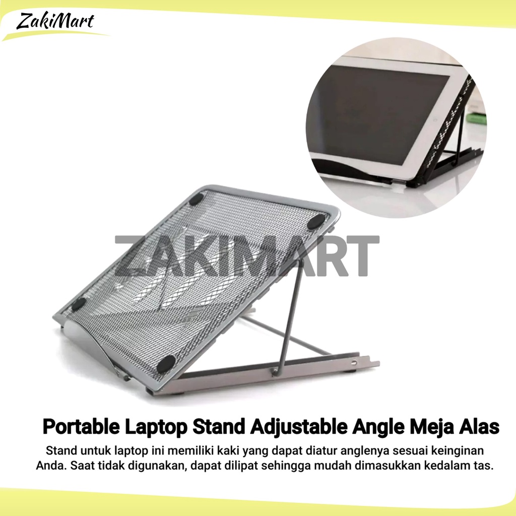 Portable Laptop Stand Adjustable Angle Meja Alas Laptop Kuat Kokoh