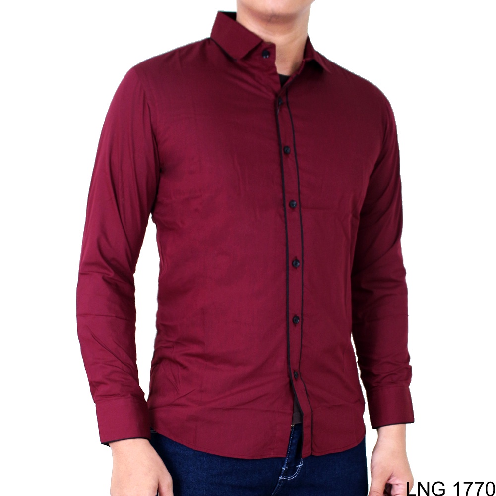 Kemeja Polos Formal Regular Fit Katun Biru Muda – LNG 1759