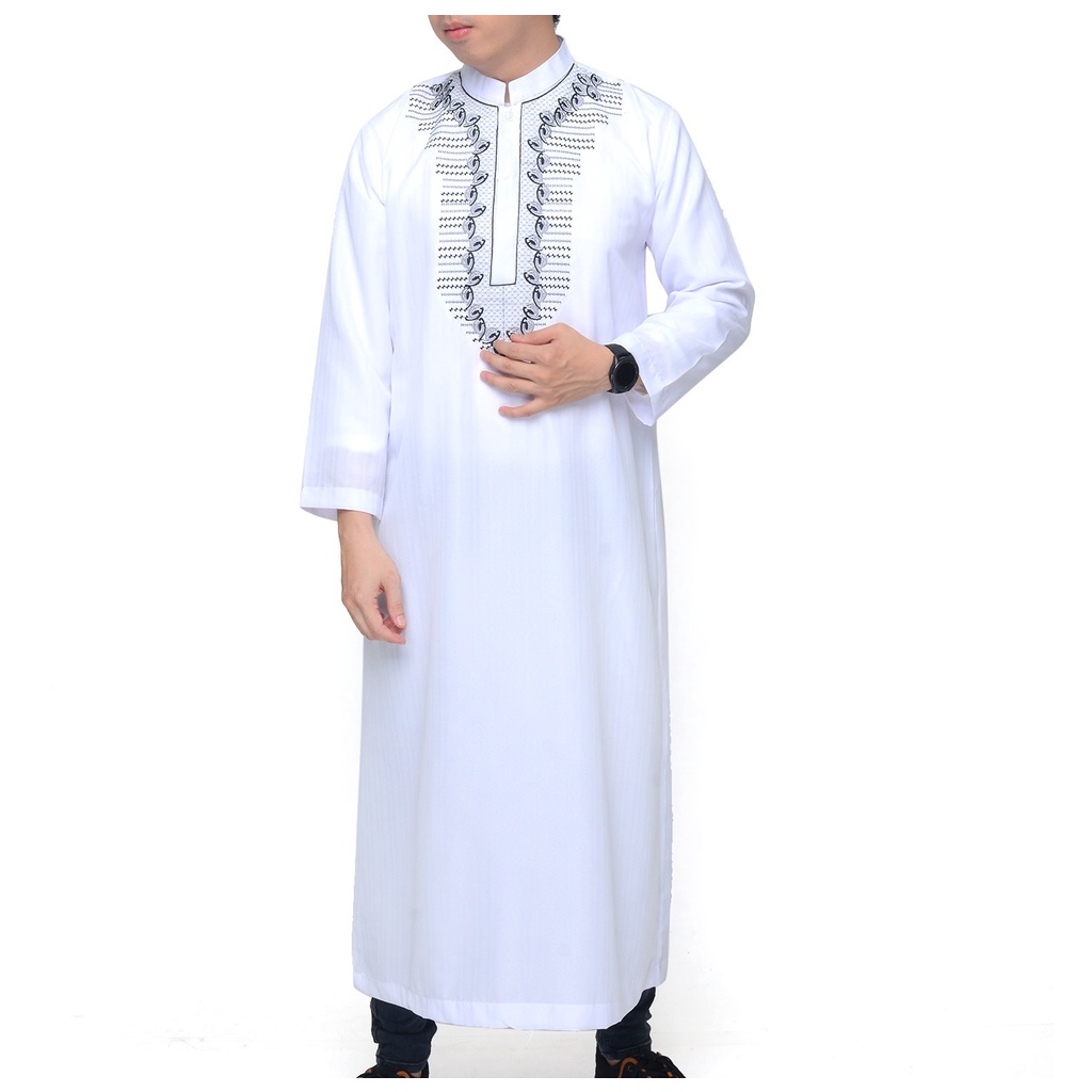JUBAH GAMIS PRIA MUSLIM DEWASA BORDIR AL HARAMAIN BAJU GAMIS PRIA DEWASA JUBAH PRIA DEWASA