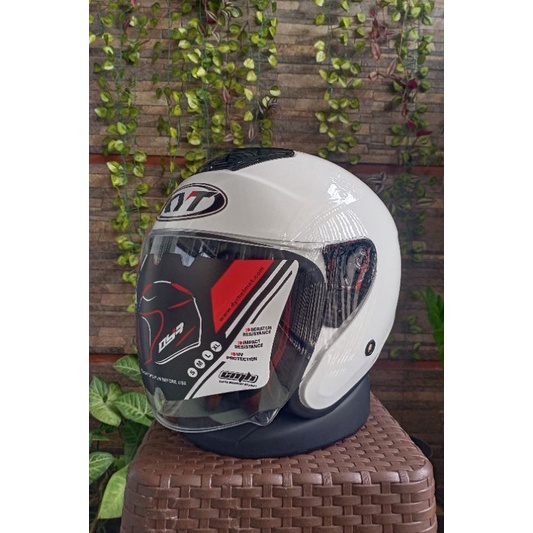 HELM KYOTO WHITE DYR OSAKA | FREE STIKER KYT/SHOEI
