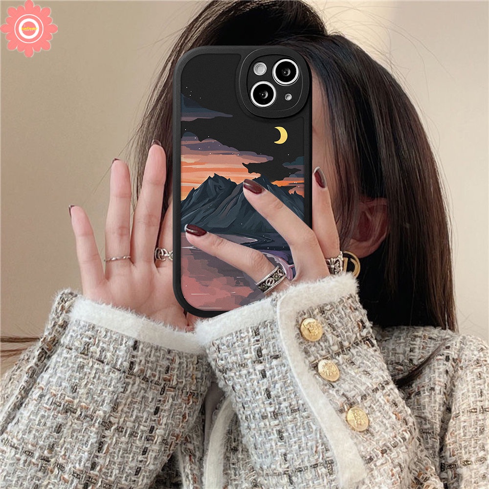 Couple Snow Mountain Case Untuk Samsung A14 A04s A23 A50 A53 A30s A13 A04 A03s A32 A50s A12 A03 A22 A73 A21s A52s A33 A11 A20s A72 A02s A52 A31 A10s A20 A71 A51 Sunset Scenery Case