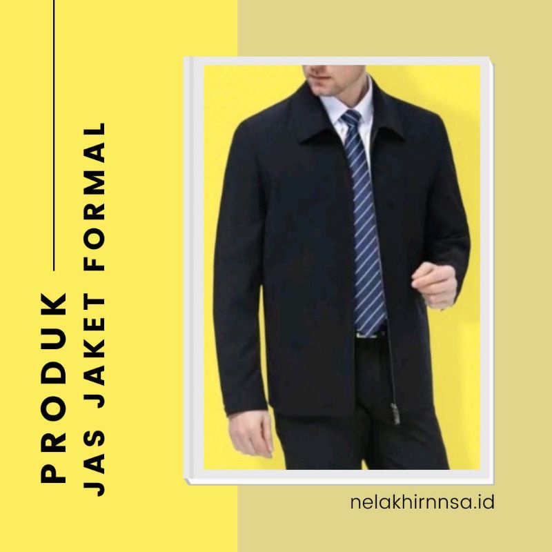 JAS JAKET FORMAL KERJA KULIAH JAKET RESMI PRIA - Hitam Jaket SBY Hitam