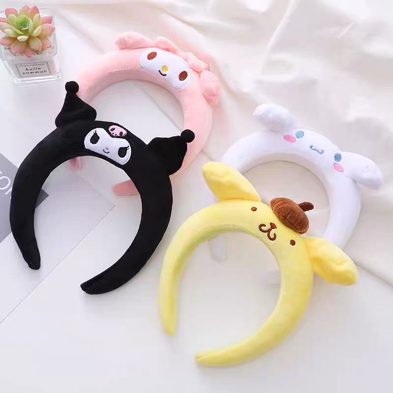 BANDO BANDANA CINNAMOROLL KUROMI MELODY POMPOMPURIN HEADBAND TEBAL AKSESORIS RAMBUT IMPOR LUCU