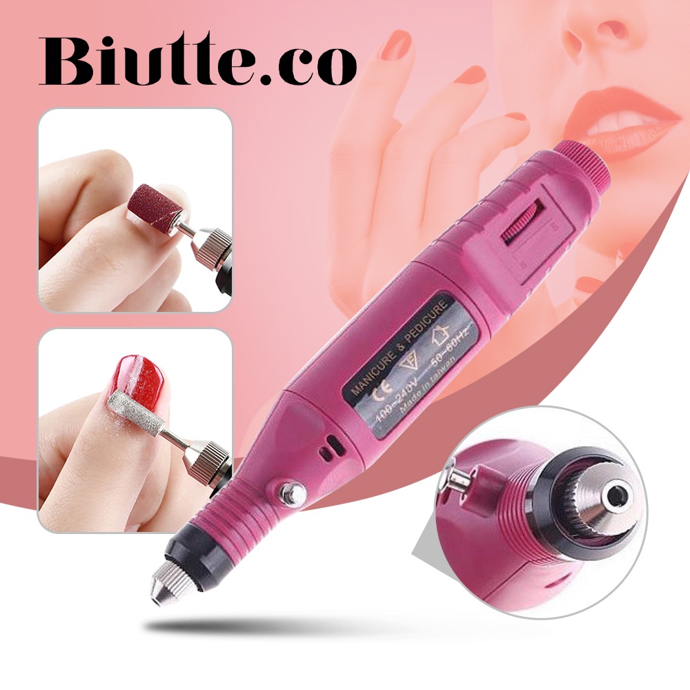 Electric Nail Manicure Pedicure OMHR52PN Device / Alat Perawatan Kuku - Pink