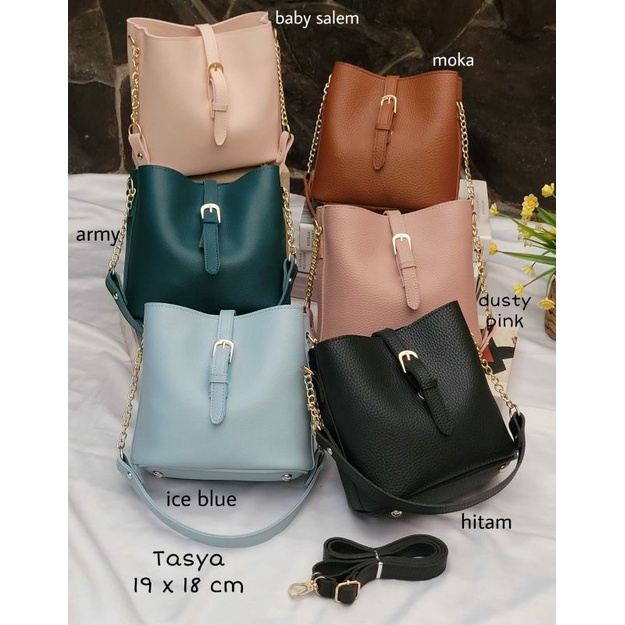 TASYA BAG // TAS TASYA // SHOULDER BAG SELEMPANG 2 TALI BAHAN PREMIUM KULIT JERUK //