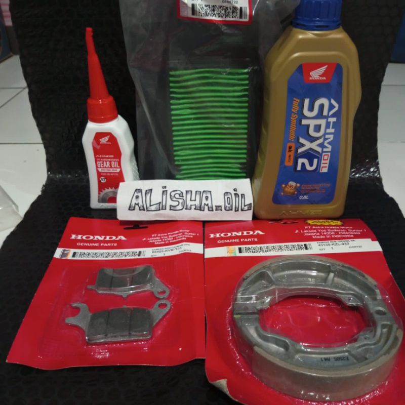 Paket Servis SPX2 Oli Gardan Filter Udara Kampas Rem Depan &amp; Belakang