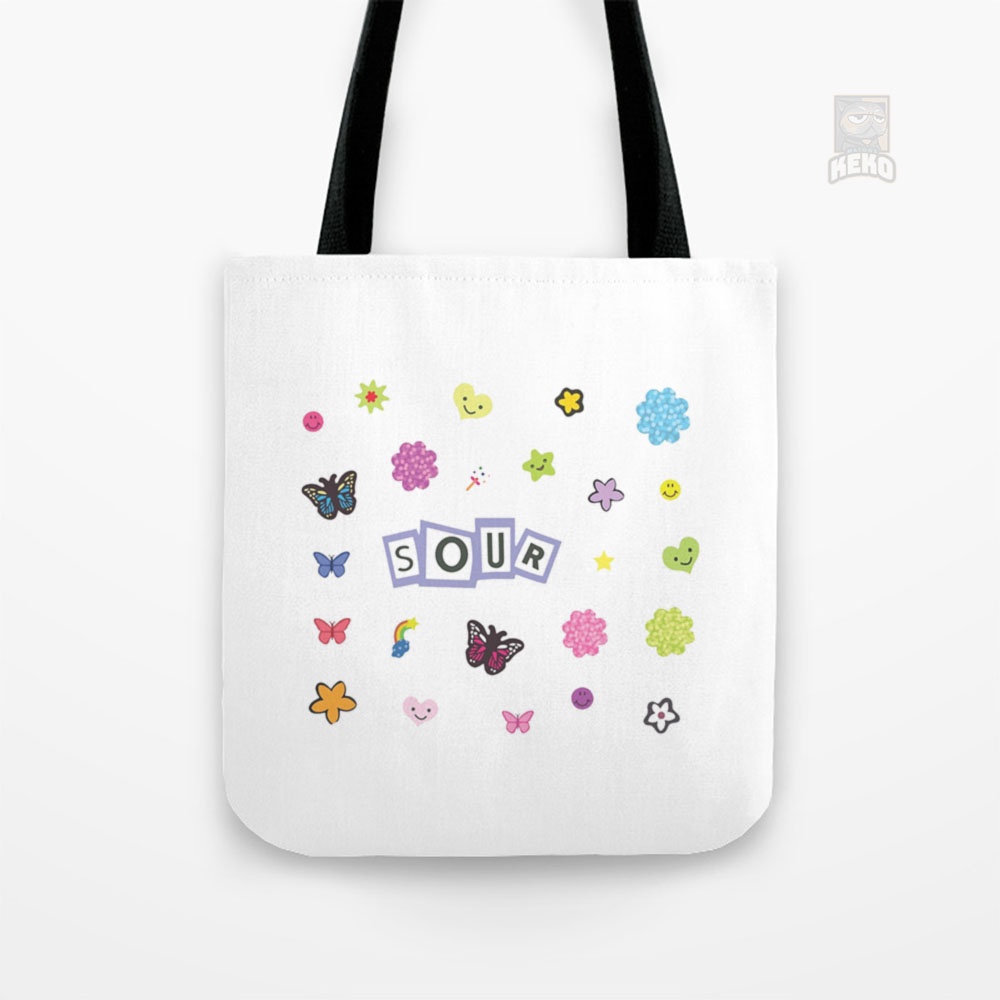 Tote Bag Kanvas OLIVIA RODRIGO SOUR ALBUM Music