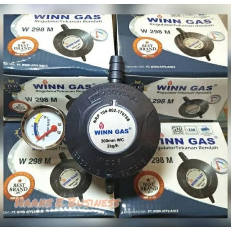 Kepala regulator kompor win gas meter W298M