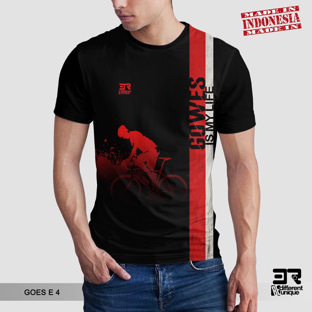 [ COD ] KAOS PRINTING GAMBAR SEPEDA GOES E 4 - BAJU DISTRO ORIGINAL MOTIF HOBI HOBBY OLAHRAGA OLAH R