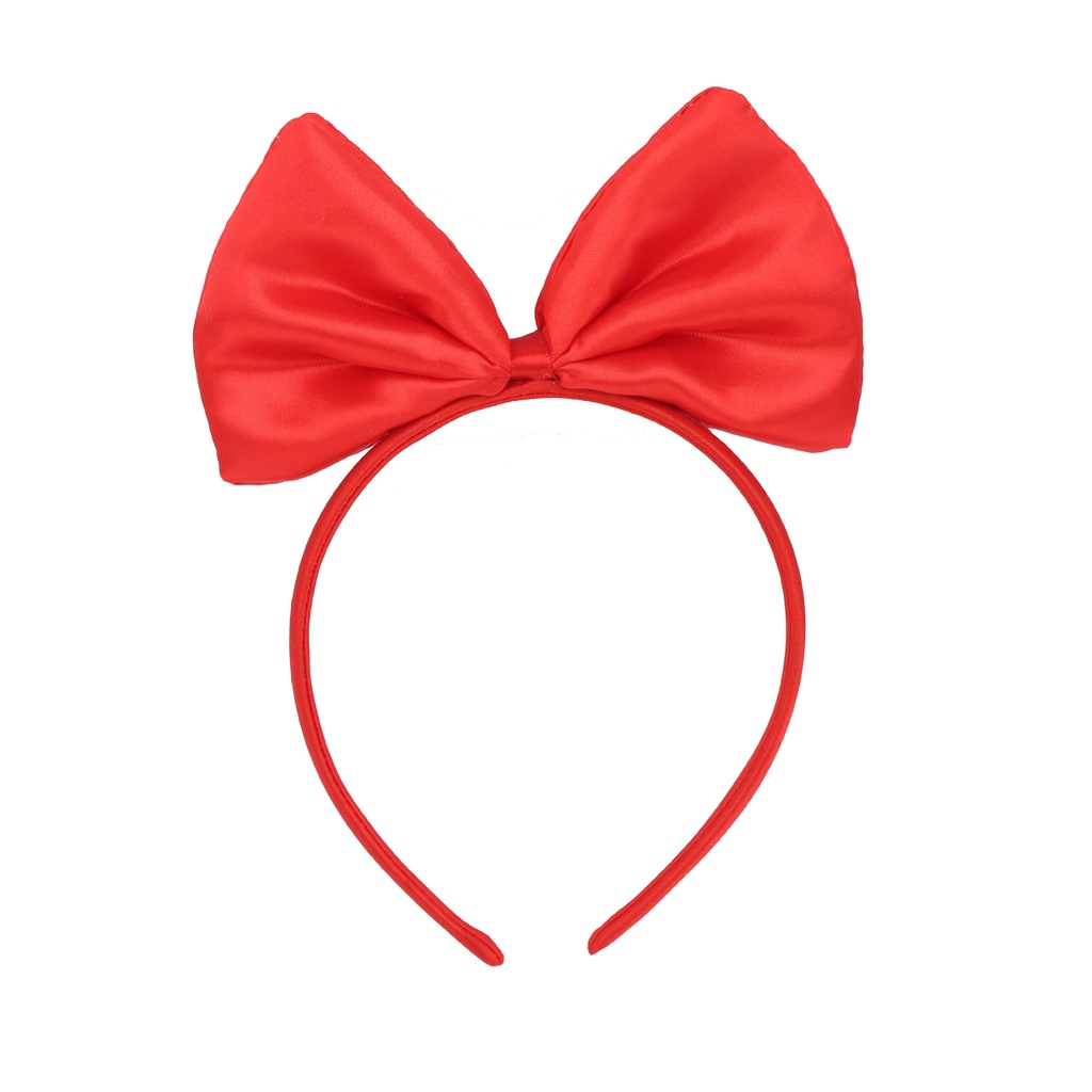 HBPI headband pita besar bow kiki's delivery service bando wanita merah hitam aksesoris rambut