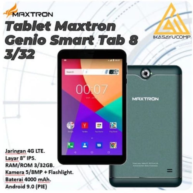 Maxtron Genio Tablet Pendidikan Smart Tab 8 in Memori 3/32 Original