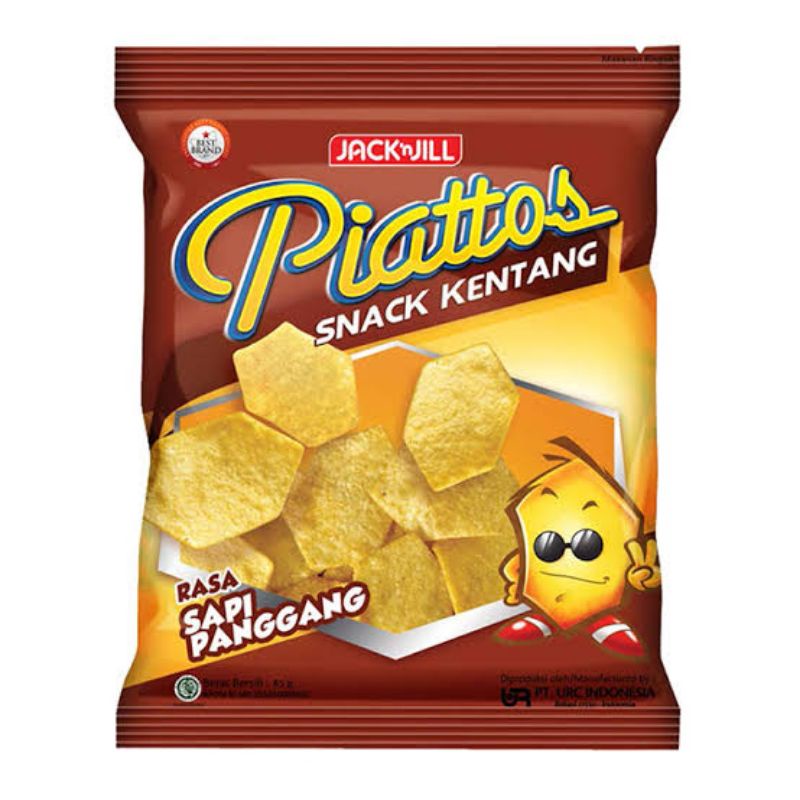 Piattos Snack Kentang Jack n Jill Rasa Sapi Panggang