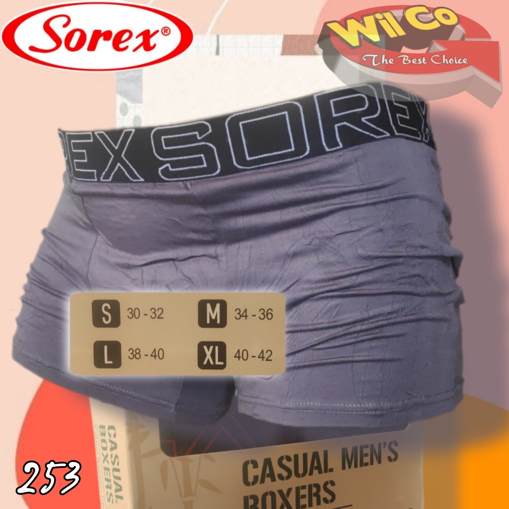 K253T - (DIJUAL PER 1 BOX ISI 3 Pcs) CELANA DALAM BOXER PRIA DEWASA SOREX  SIZE S - XL