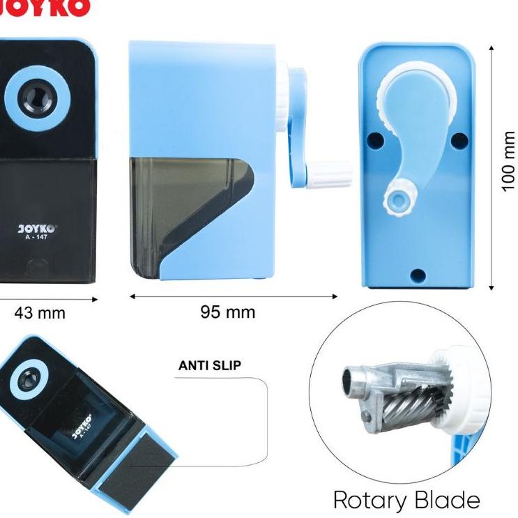 

Super Produsen RAUTAN MEJA JOYKO A-147 | RAUTAN PUTAR | SHARPENER | OROTAN | PERUNCING PENSIL | PISAU PUTAR ANTI SLIP