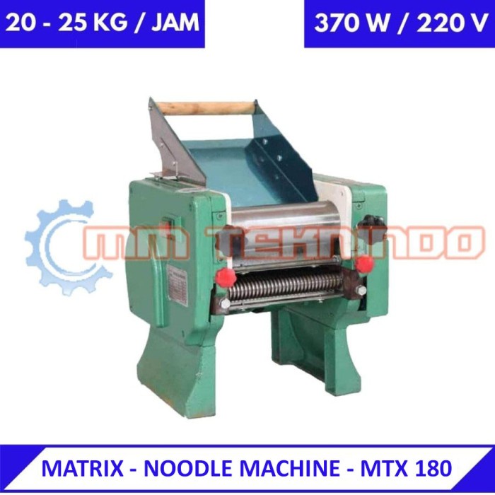 Noodle Maker Matrix - Noodle Machine - Mesin Giling Mie - Mj-180 - Standart