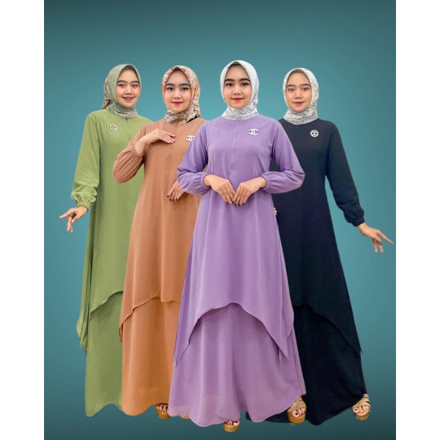 Gamis malaysia runcing belah samping