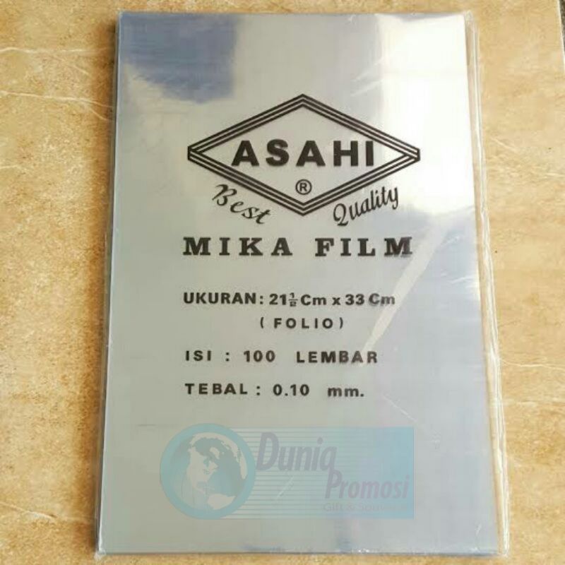 

Mika Jilid Film Asahi Bening Filio / A4 0.10mm Murah