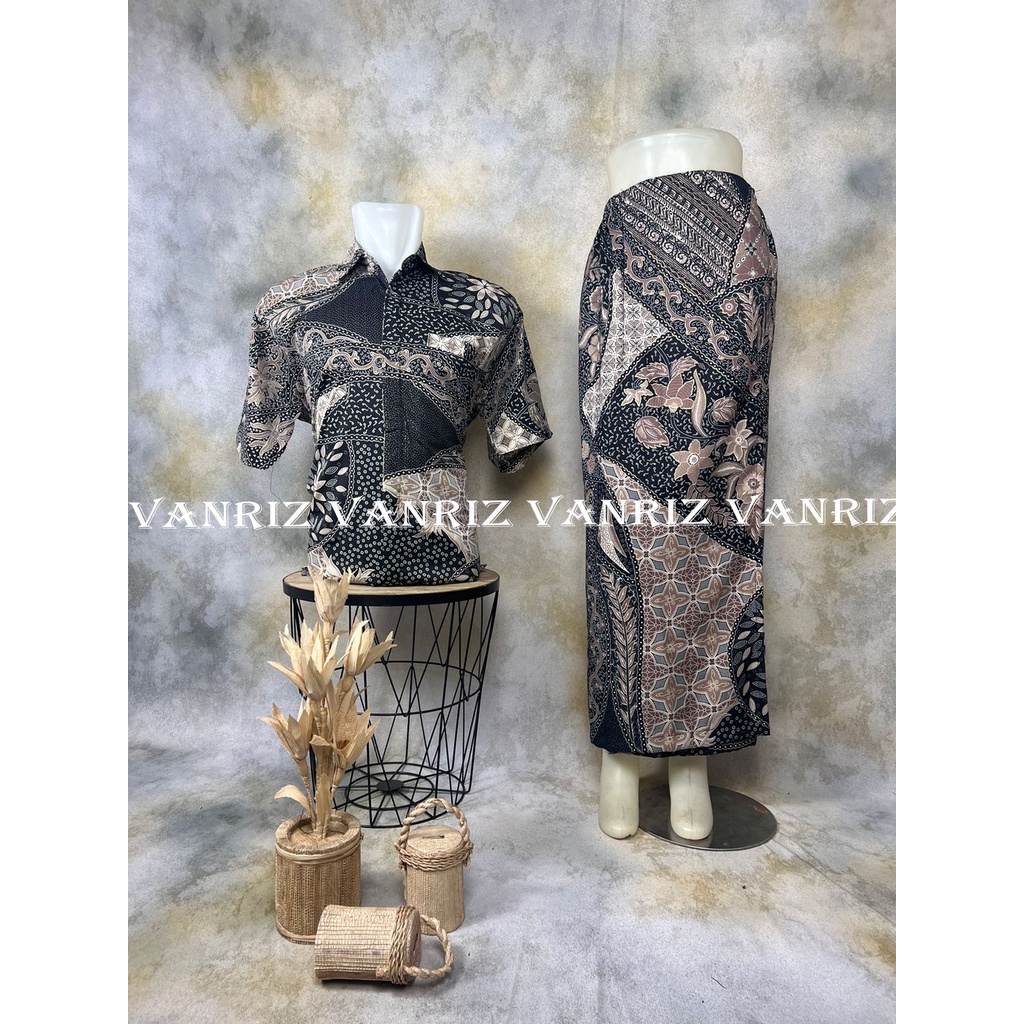 BATIK COUPLE / BAJU BATIK COUPLE / BATIK SET / BATIK LENGAN PENDEK / BATIK COUPLE ROK SPAN / ROK SPAN BATIK COUPLE / ROK SPAN BATIK