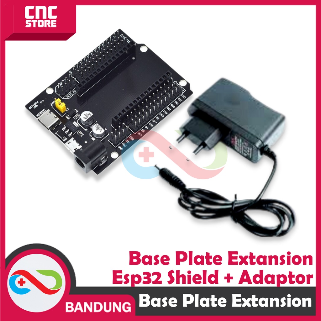 BASE PLATE EXTENSION ESP32 SHIELD ESP32 DOIT V1 30P PLUS ADAPTOR 9V 1A