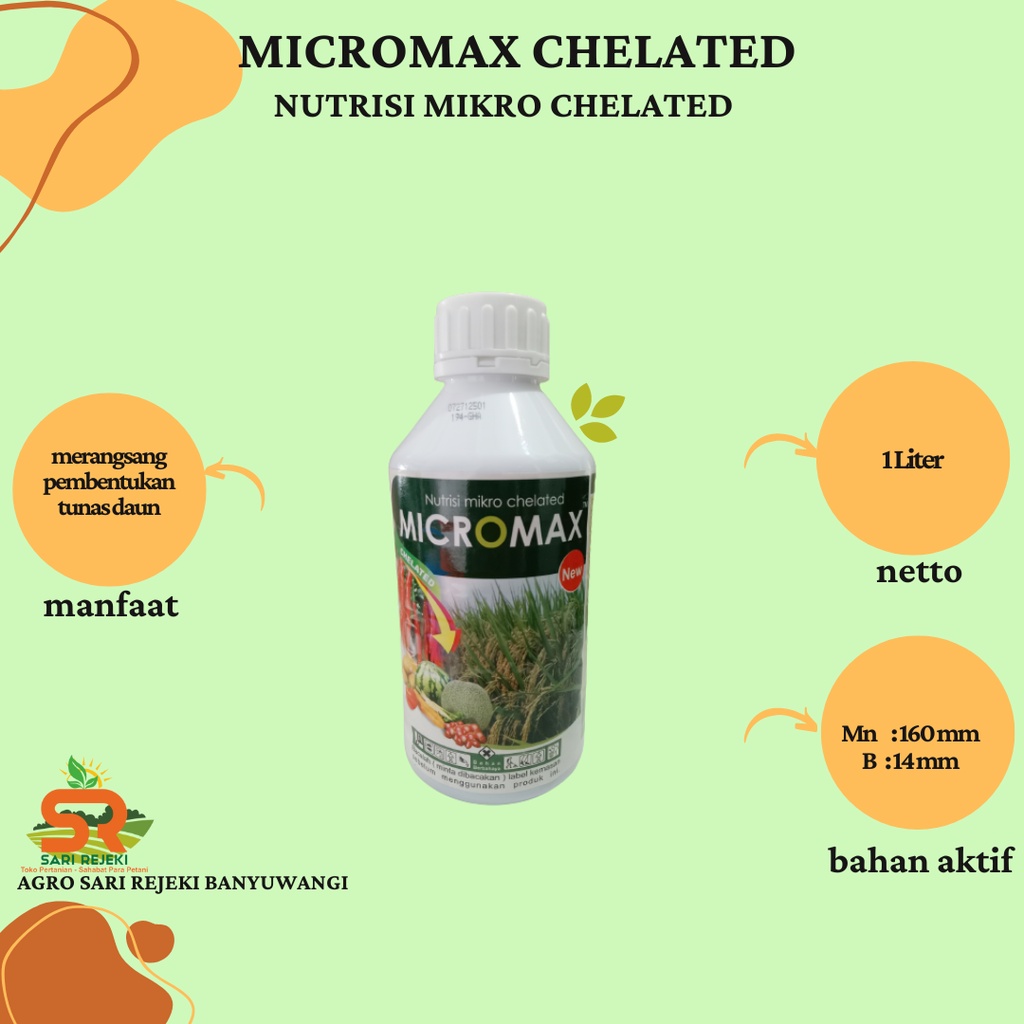 MICROMAX 1LITER NUTRISI MIKRO TANAMAN /PUPUK DAUN CAIR MIKRO