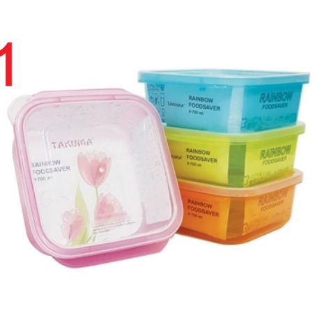 Rizkionline88 Kotak makan luch box rainbow ukuran 700ml kode LB007