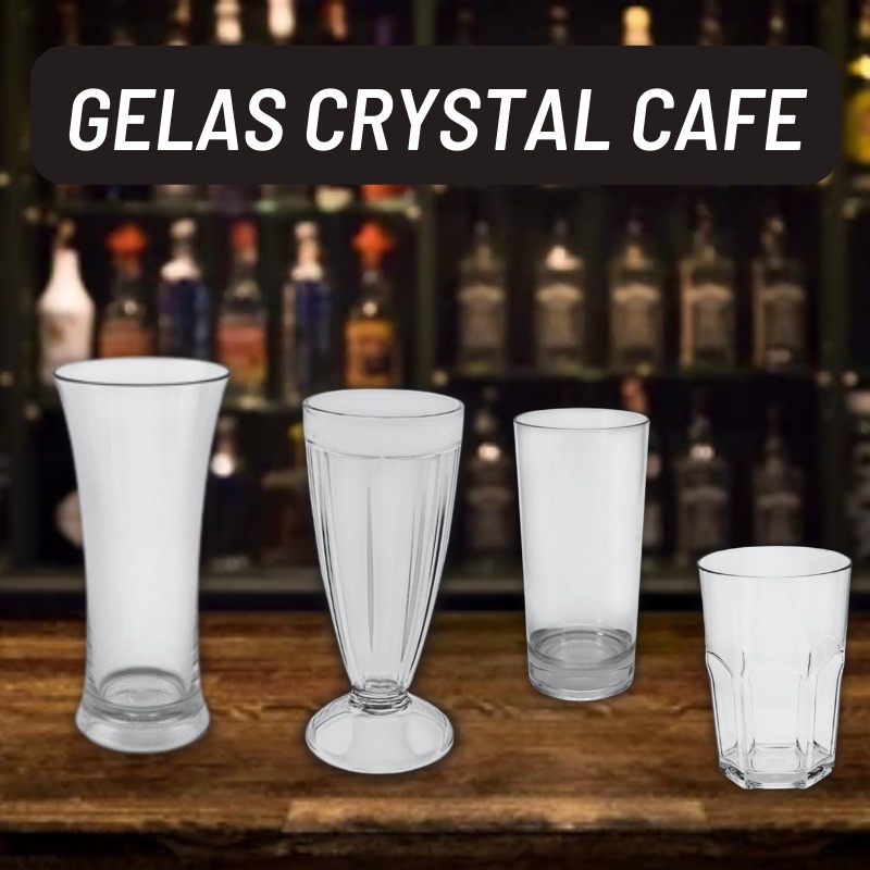 Gelas Minum Cafe 300ml - 400ml - 420ml - 600ml - Pilsner - Gelas Syrup - Sirup - Es Teh - Kopi - Kafe - Coffee