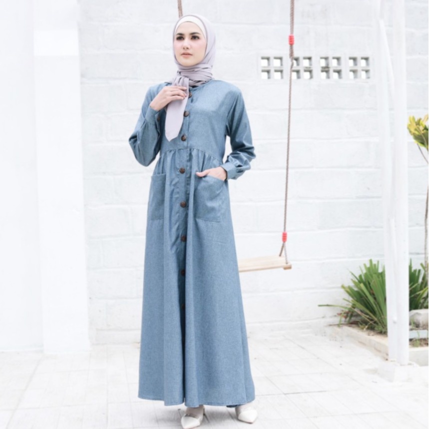 Gamis Terbaru Nada Dress Polos Gamis Kancing Remaja Katun Madinah Premium Gamis Adem By kalishaoffic