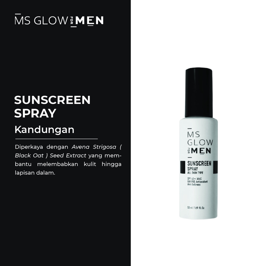 MS Glow For Men Skincare Cowok Original Sunscreen Spray by ms.glowofficialbandung