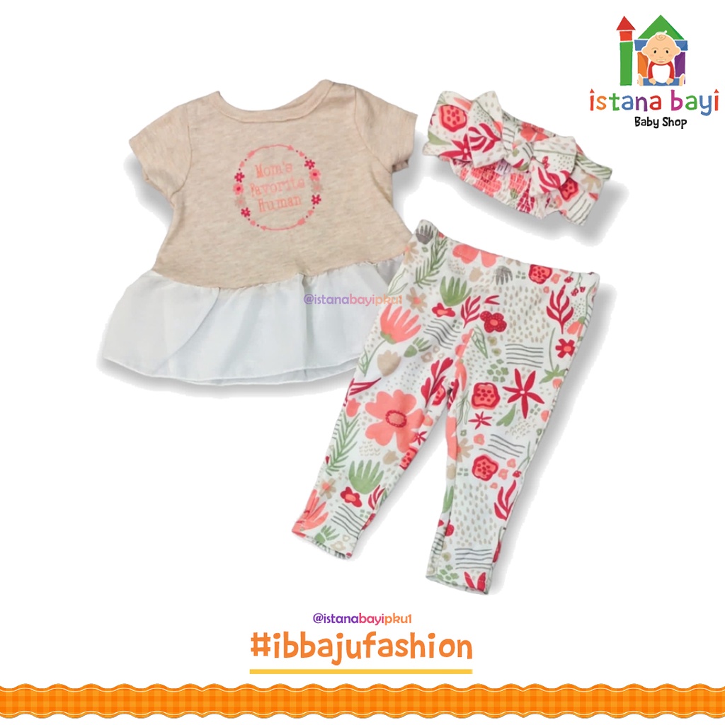 CarterLove Setelan Baby Jumper + Bandana / Romper Bayi