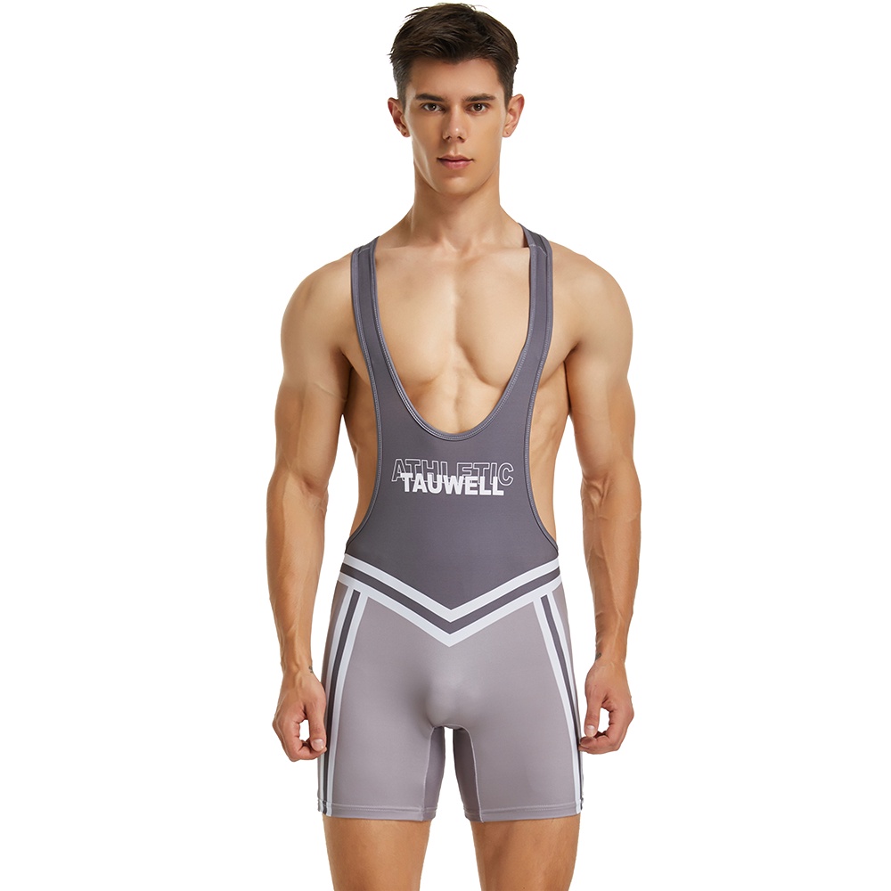 TAUWELL NEW COMING MENS FITNESS WRESTLING SINGLET BODYSUIT