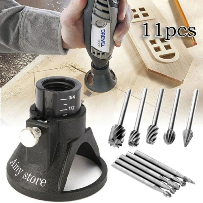 Set 10pc Mata Ukir Kayu Akrilik Untuk Mini Grinder