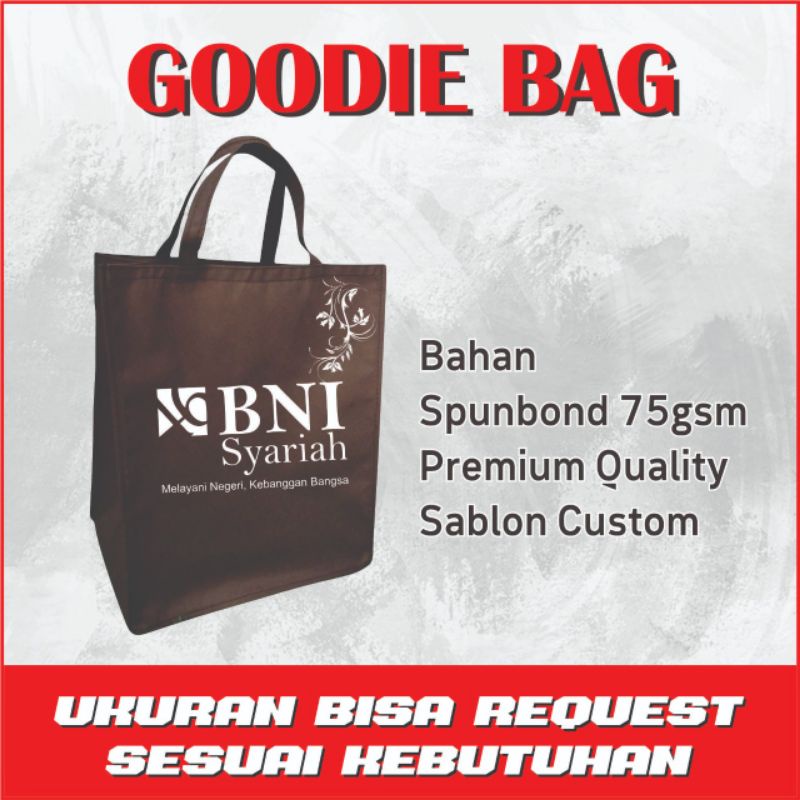 GOODIE BAG BNI/TAS SOUVENIR PROMOSI USAHA/TAS SAFA SABLON NAMA USAHA