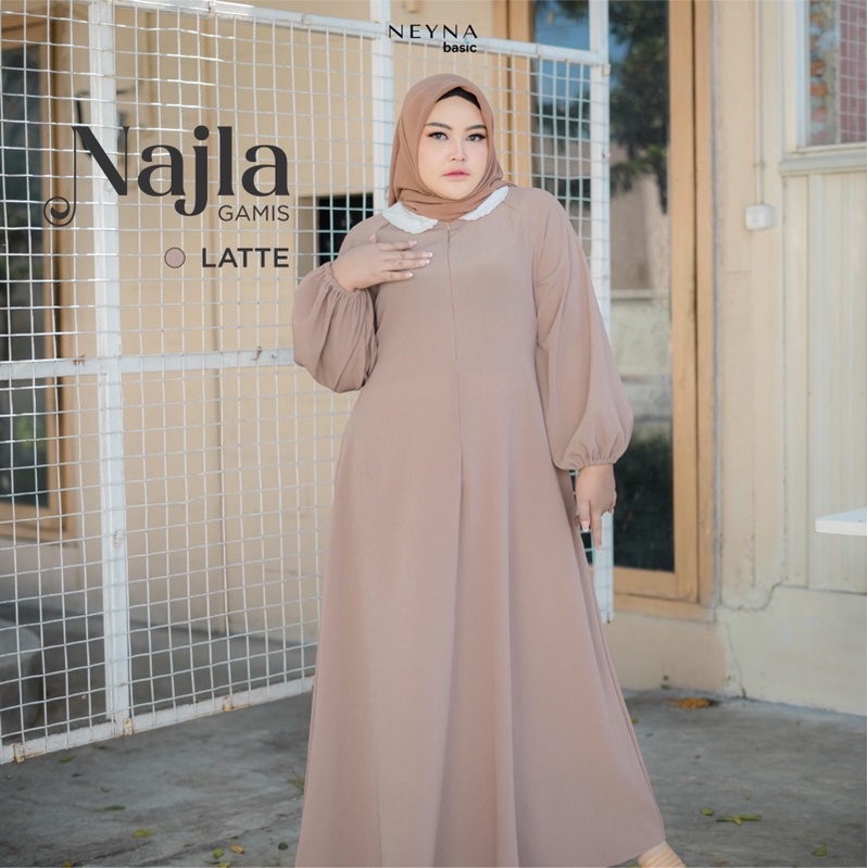 NEYNA / NAJLA DRESS GAMIS POLOS IRONLESS