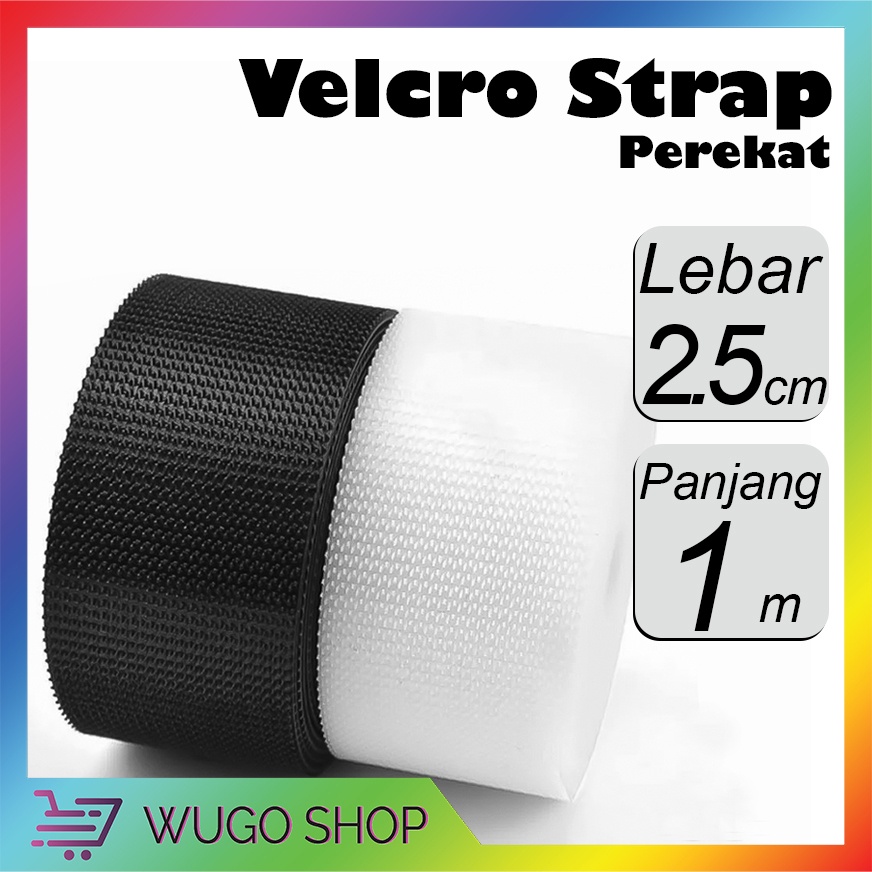 

Velcro Strap / Perekat Pengikat Kain 25 mm 1" Hitam Putih (Per Meter)