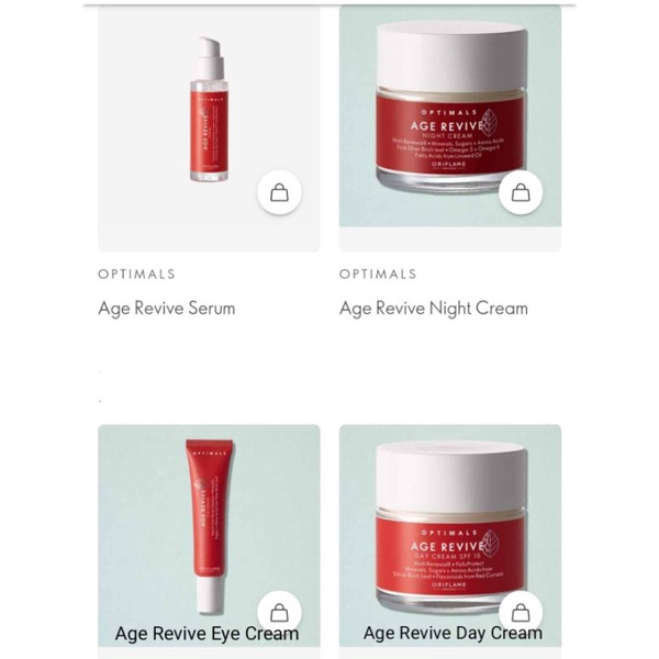 Optimals Age Revive Day Cream/ Night Cream/ Eye Cream/ Serum