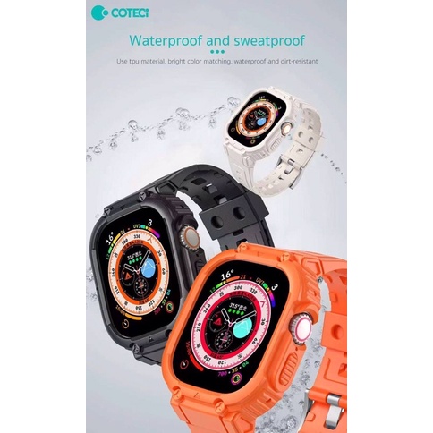 tali jam iwatch strap With Case Armor iWatch Ultra 2 49mm coteci