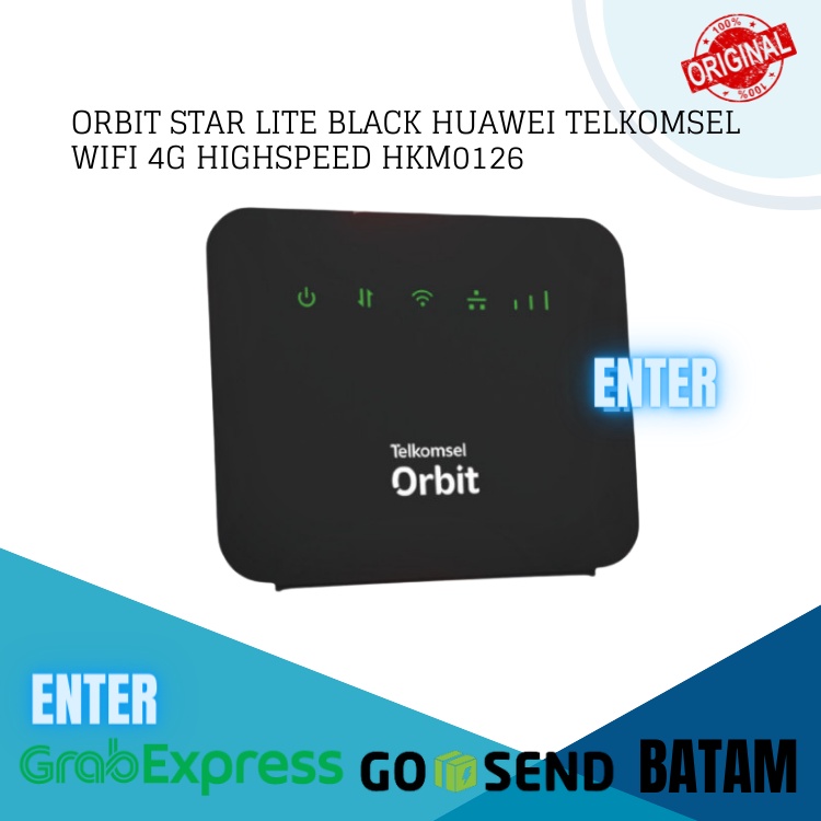 ORBIT STAR LITE BLACK MODEM HUAWEI TELKOMSEL WIFI 4G HIGHSPEED HKM0126