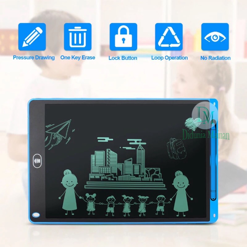 Lcd writing tablet 8.5 inch mainan edukasi papan tulis anak drawing pad