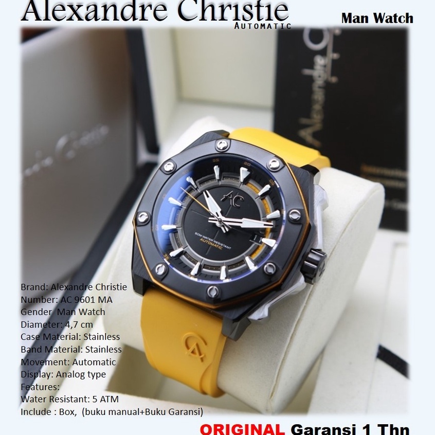 Jual JAM ALEXANDER CHRISTIE PRIA AUTOMATIC AC 9601 ALEXANDRE CRISTY ...