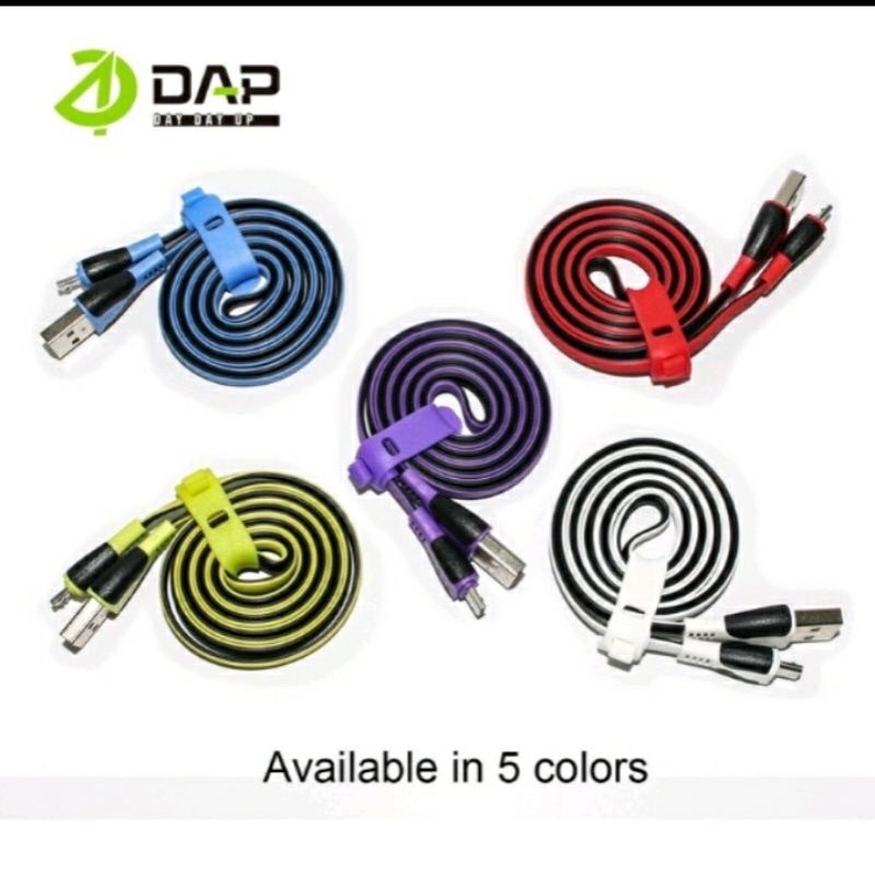 DAP DPM-100 Kabel Data Micro Usb Dua Warna 2.4A Support Fast Charging Data Cable 100cm